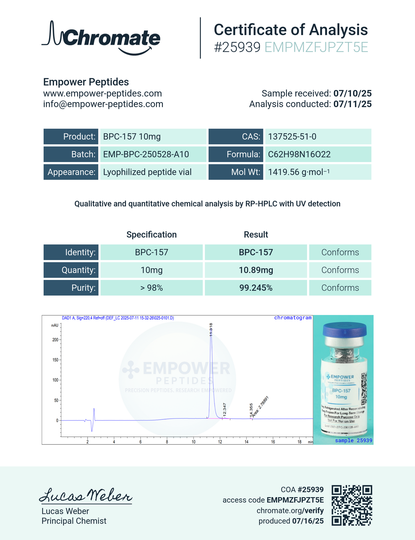 BPC-157 - Empower Peptides