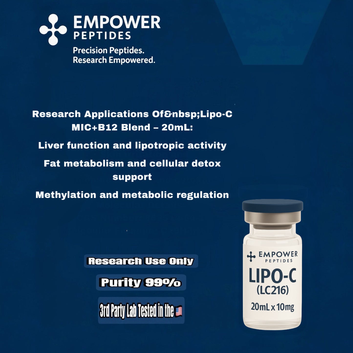 LIPO-C (LC216) 20mL x 10mg - Empower Peptides