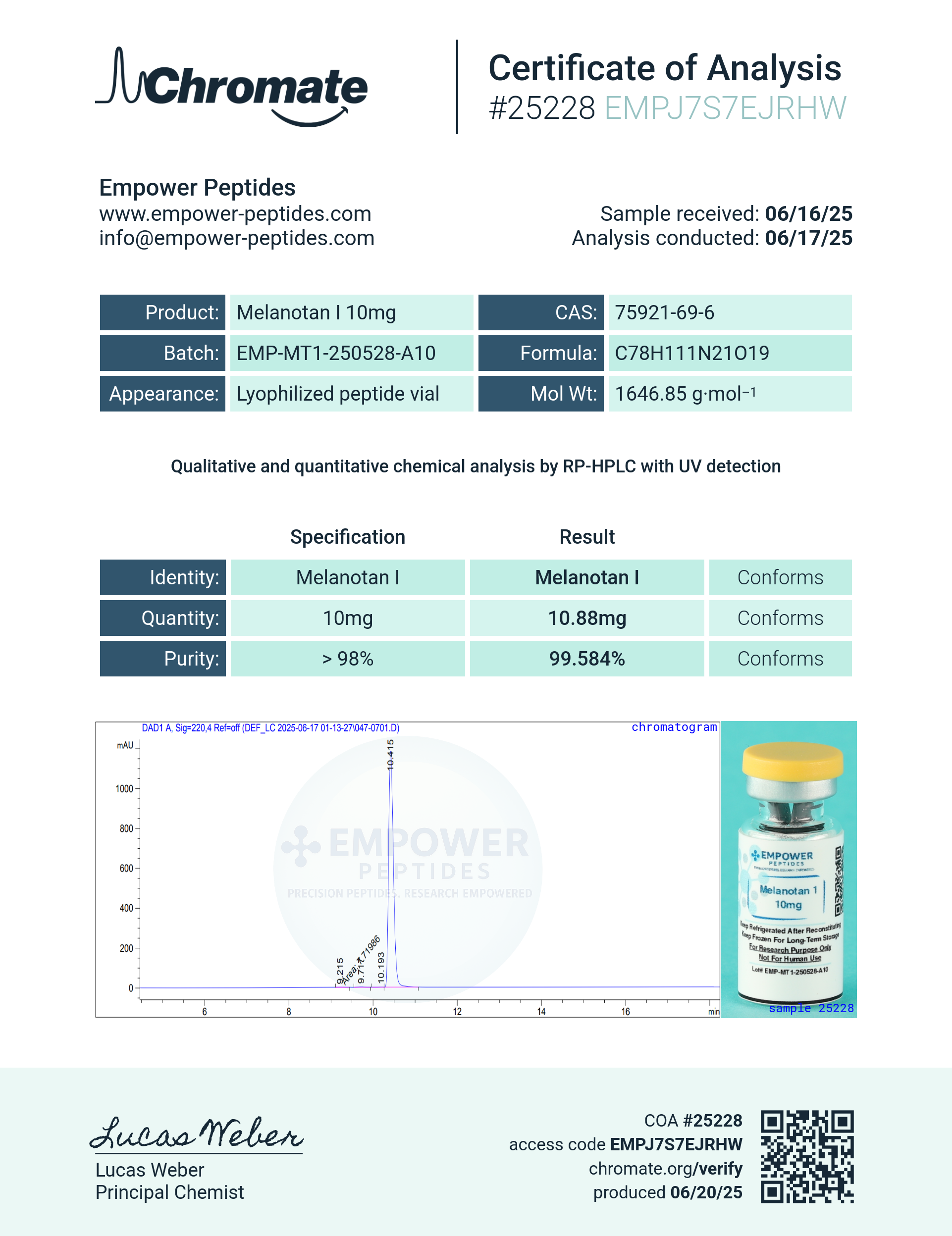 Melanotan I - Empower Peptides