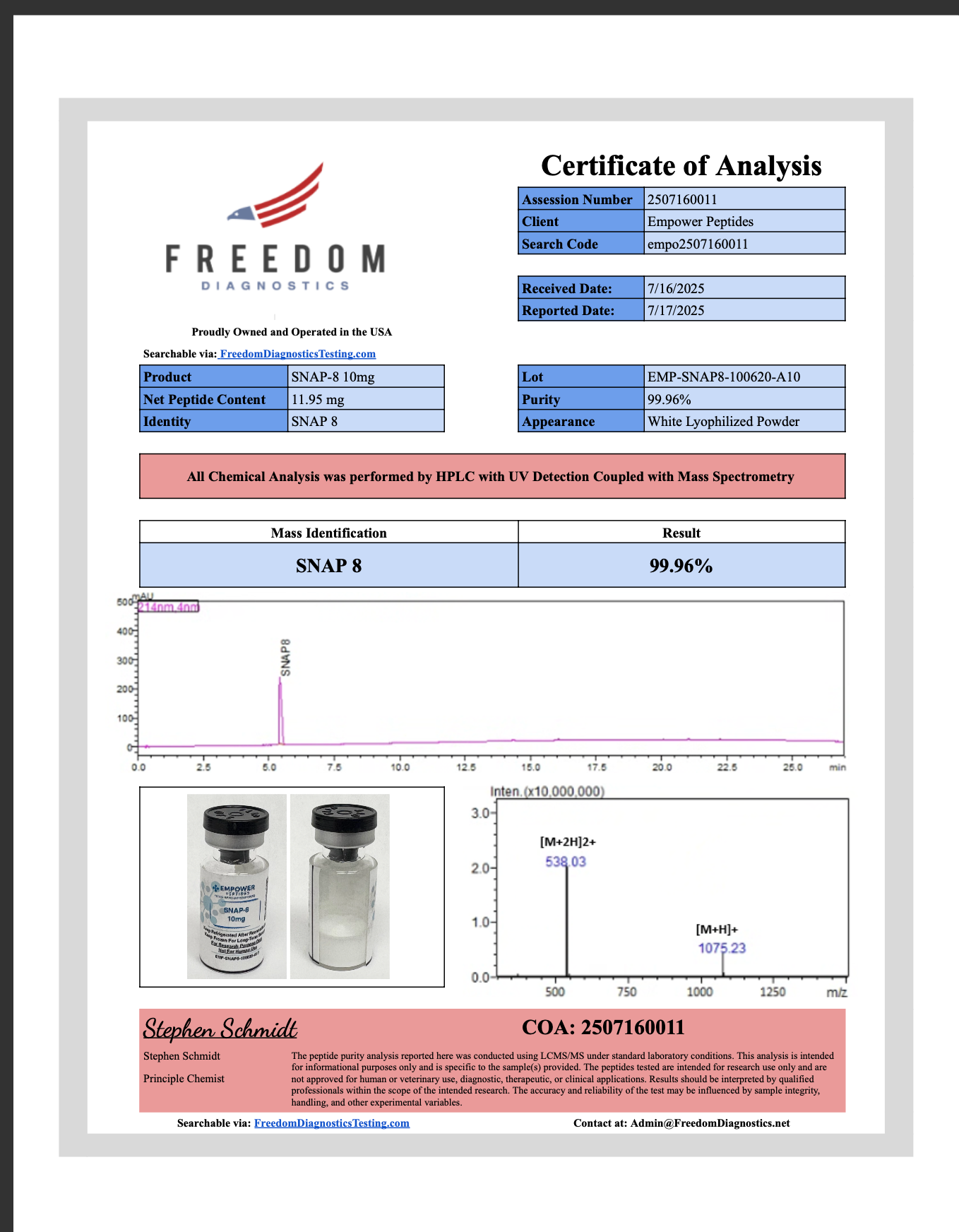 SNAP-8 10mg - Empower Peptides