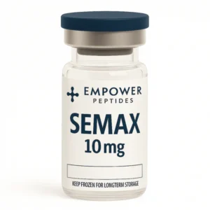 Semax research peptide vial studied for its role in neuropeptide signaling and cognitive pathway research, for in vitro laboratory use