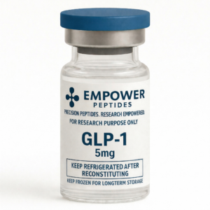 GLP-1 research peptide 5 mg lyophilized powder vial from Empower Peptides