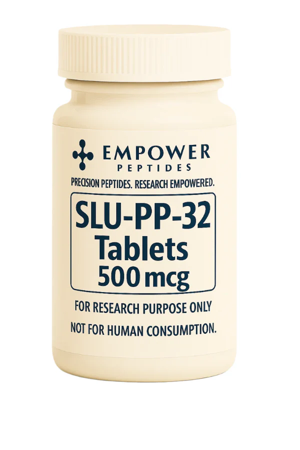 SLU-PP-32 Tablets 1 LU-PP-32 research compound tablets studied for their role in mitochondrial and cellular energy regulation pathways, for in vitro laboratory use