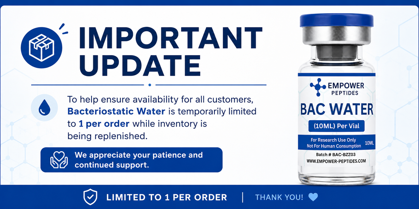empower peptides bac water 10mL